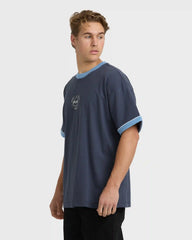 Spec Ringer Short Sleeve T-Shirt - Vintage Navy