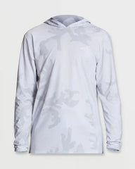 Arch Mesh Long Sleeve Hooded Surf Tee - White Camo