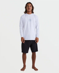 All Day Wave Loose Fit Long Sleeve Surf Tee - White