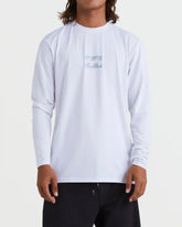 All Day Wave Loose Fit Long Sleeve Surf Tee - White