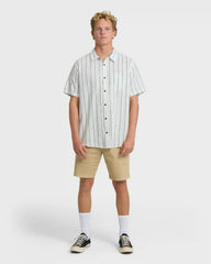 All Day Stripe Short Sleeve Shirt - Cream