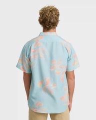 Sundays Lounge Short Sleeve Woven Shirt - Corydalis Blue