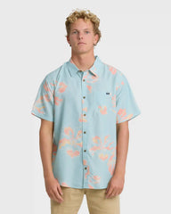 Sundays Lounge Short Sleeve Woven Shirt - Corydalis Blue