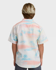 Sundays Lounge Short Sleeve Woven Shirt - Off White