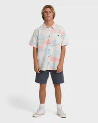 Sundays Lounge Short Sleeve Woven Shirt - Off White