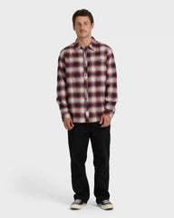 Coastline Long Sleeve Flannel Shirt - Plum