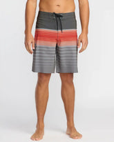 All Day Stripe Pro Performance 20" Boardshorts - Sunset