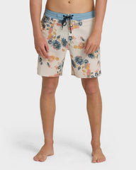 Good Times Lo Tide 18" Boardshorts - Oatmeal Multi - Oatmeal