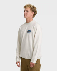 Compass Crewneck Sweatshirt - Oatmeal Heather.