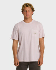 Essential Pocket Wave Washed Premium Short Sleeve T-Shirt - Dusty Purple
