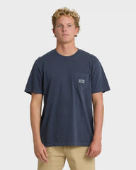 Essential Pocket Wave Washed Premium Short Sleeve T-Shirt - Graystone