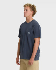 Essential Pocket Wave Washed Premium Short Sleeve T-Shirt - Graystone