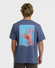 Flower Premium Short Sleeve T-Shirt - Vintage Indigo