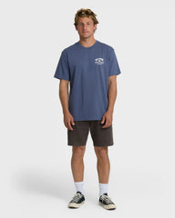 Flower Premium Short Sleeve T-Shirt - Vintage Indigo