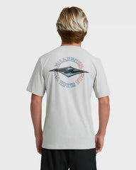 Hollow Diamond Loose Fit Short Sleeve Surf Tee - Silver