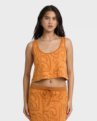 Embers Knit Tank - Tangerine