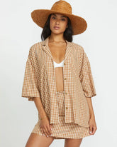 Beach Side Short Sleeve Shirt - Doeskin