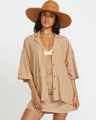Beach Side Short Sleeve Shirt - Doeskin