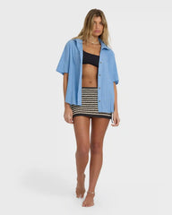 Laura Short Sleeve Shirt - Blue Drift