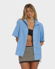 Laura Short Sleeve Shirt - Blue Drift