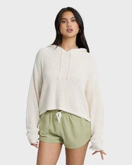Hot Beachin Hooded Sweater - White Cap