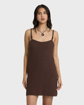 You Stunner Knit Mini Dress - Teak