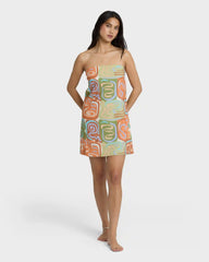 Summer Glow Mini Dress - Orange Multi
