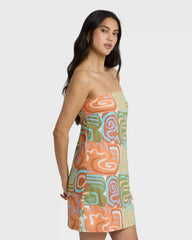 Summer Glow Mini Dress - Orange Multi