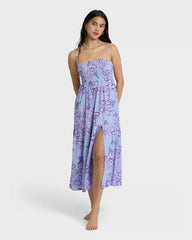Tropical Daze Midi Dress - Twilight Blue