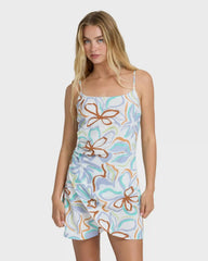 By Your Side Mini Dress - White Multi