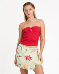 Lottie Hall Woven Mini Skirt - Sunny Lime
