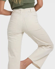 Free Fall High-Waist Cord Pants - Whitecap