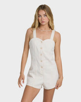 Misshape Denim Romper - Sea Salt
