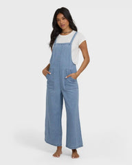 Pacific Time Denim Overall - Sea Blue