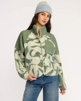 A/Div Popoyo Snap Up Sherpa Fleece Jacket - Seagrass