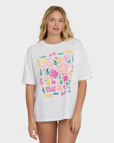 Floral Press Short Sleeve T-Shirt - Salt Crystal