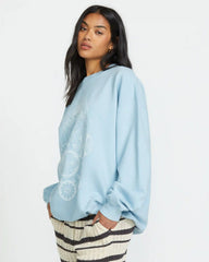 Ride In Crew Sweatshirt - Washed Chambray