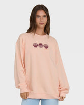 Chasing Horizons Crewneck Sweatshirt - Light Peach