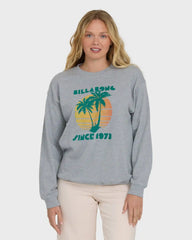 My Fave Beach Crewneck Sweatshirt - Heather Gray