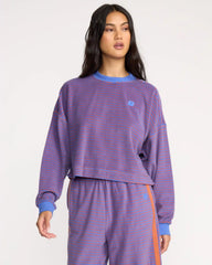A/Div Waves For Days Terry Crewneck Sweatshirt - Iris