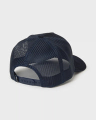 Peaked Trucker Hat - Navy