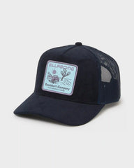 Peaked Trucker Hat - Navy