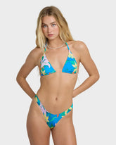 Agua Flores Multi Triangle Bikini Top - Blue Multi