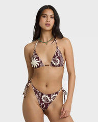 Sol Playa Tie-side Tanga Skimpy Bikini Bottom - Red Dahlia