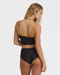 Tanlines Surf Short Surf Short Bikini Bottom - Black