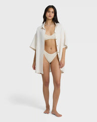 Feelin Fine Shirt Dress - White Cap