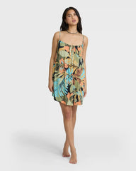 Beach Song Printed Mini Dress - Black Multi