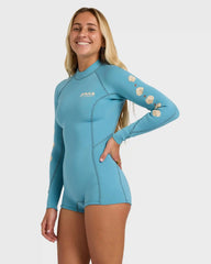 2mm Spring Fever Long Sleeve Springsuit - Surf Blue