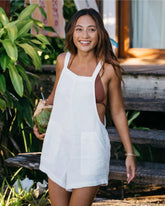 Beach Crush Romper - Salt Crystal