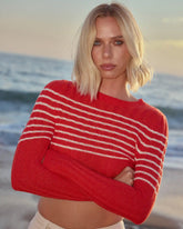 Clare Sweater - Red Aloha